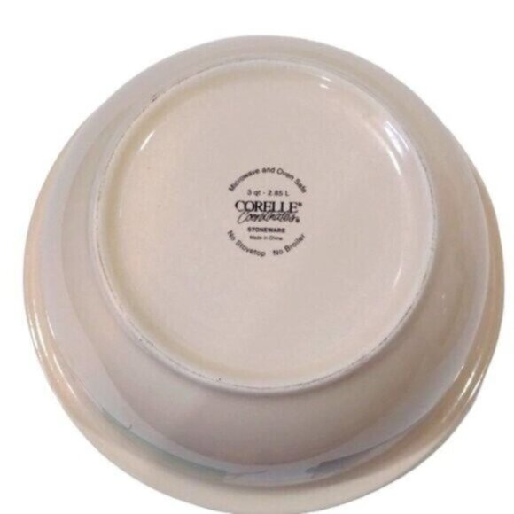 Set of 3 Corelle Coordinates Textured Leaves 1, 2 & 3 Quart Mixing Serving Bowls - Picture 11 of 13